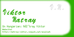 viktor matray business card